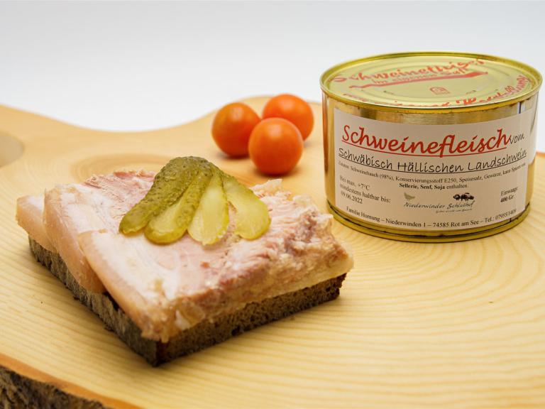 Schweinefleisch in der Dose