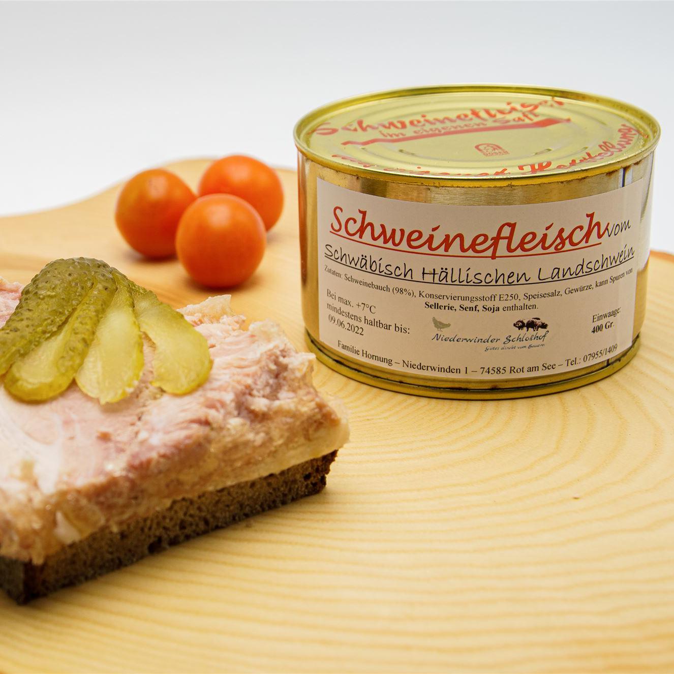 Schweinefleisch in der Dose