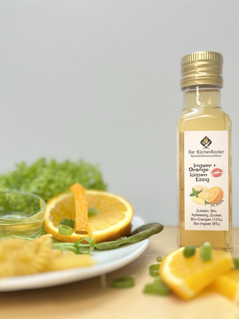 Ingwer und Orange Essig_kleine Flasche