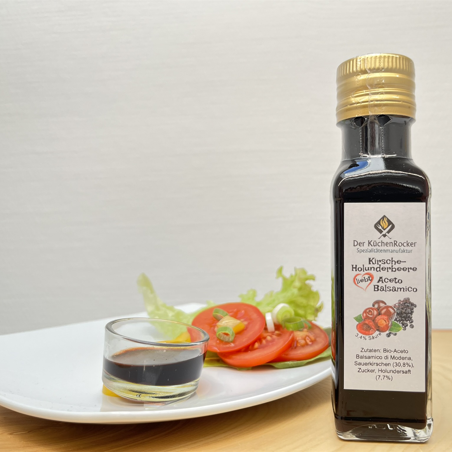 Kirsche und Holunderbeere Aceto Balsamico_kleine Flasche