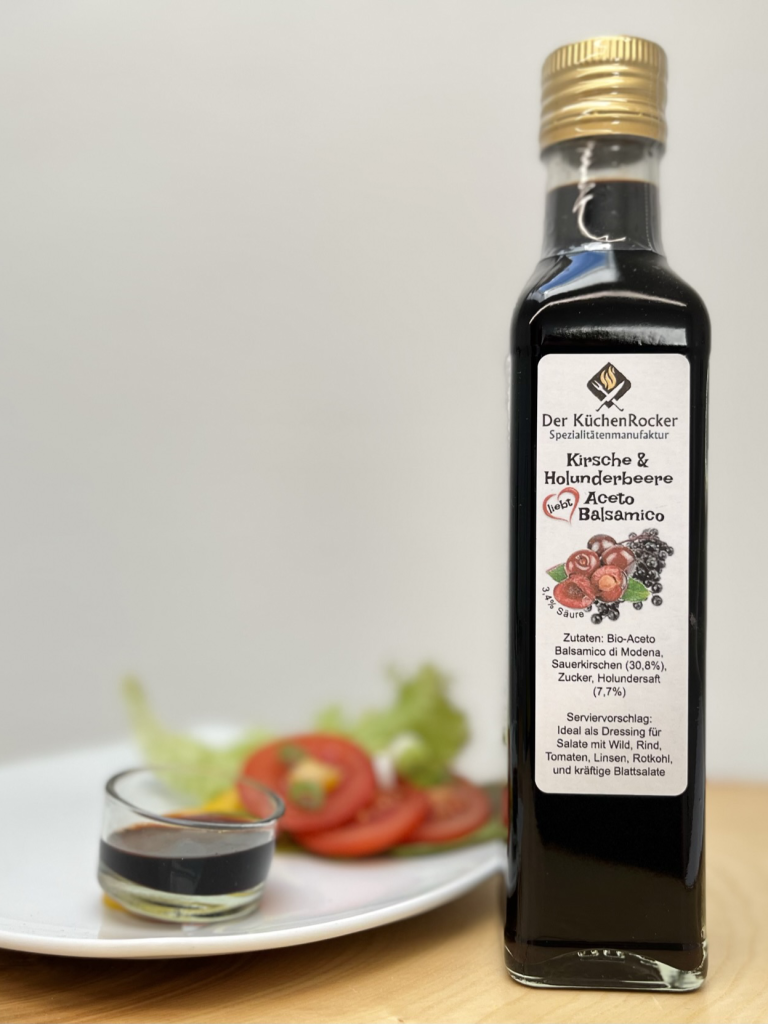 Kirsche und Holunderbeere Aceto Balsamico