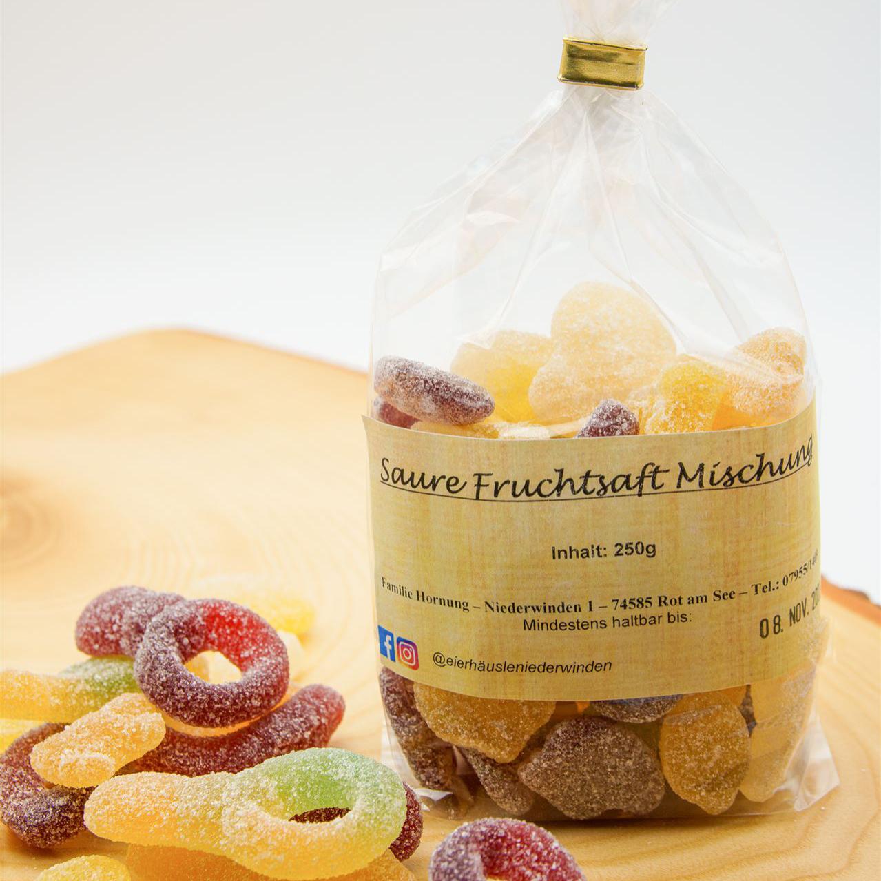 Saure Fruchtsaft Mischung